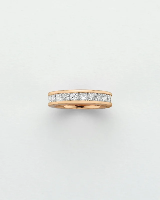 Chunky stone rings-Eternity Diamond Channel Ring