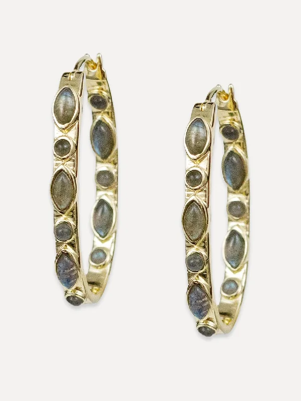 Wide statement earrings-Casablanca Hoops