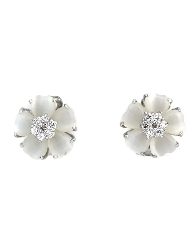 Victorian charm earrings-Aubrey Mother Of Pearl Flower Shape Earrings