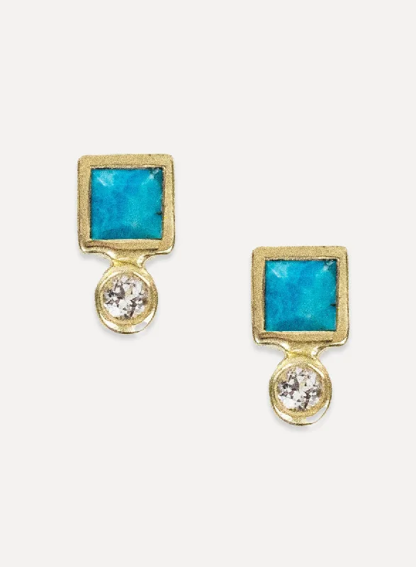 Polished charm earrings-Baker Studs