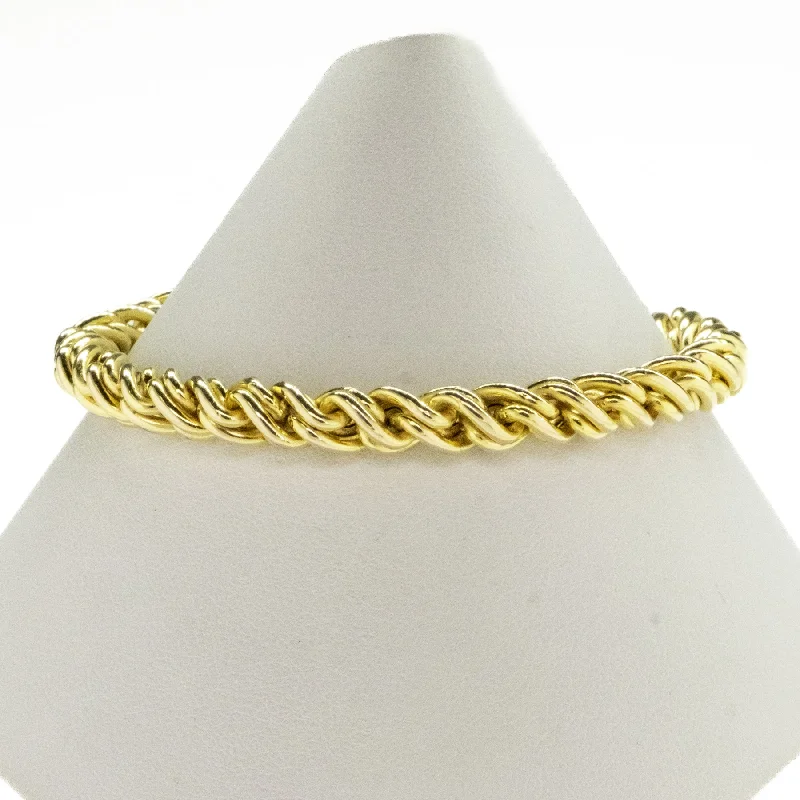 Fox charm bangles-6mm Fancy Fashion Bracelet 7.5" in 14K Yellow Gold