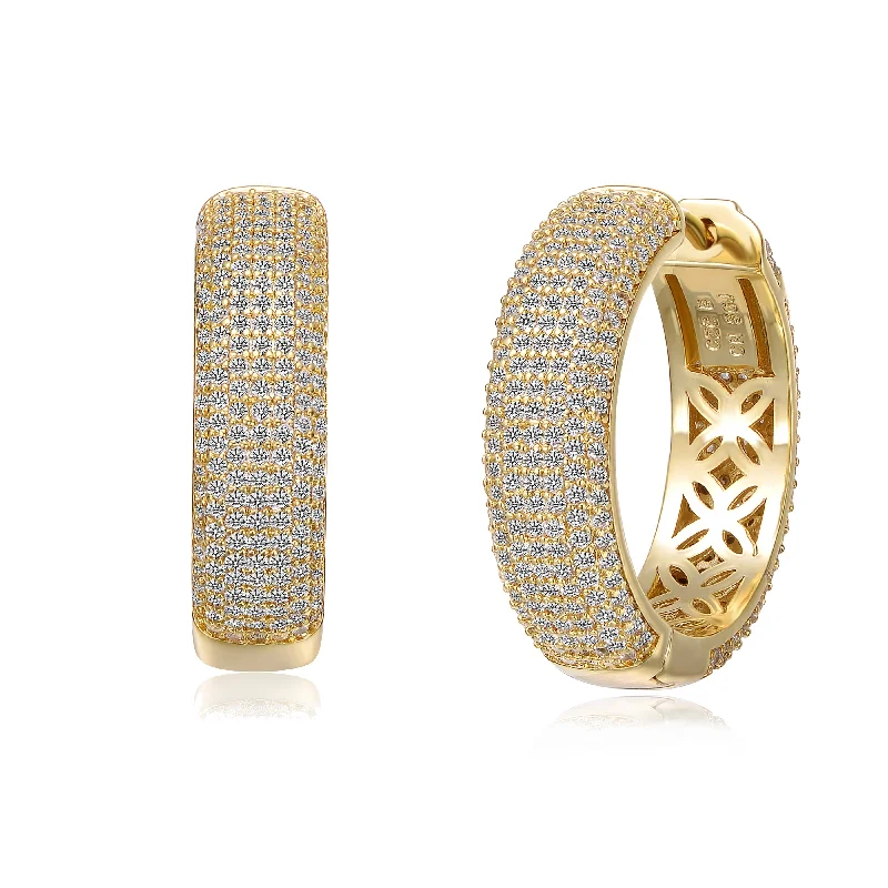 Astro design earrings-Cléo Chunky Pave Hoop Earrings