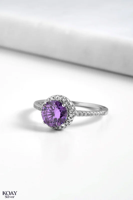 Night gothic rings-Zircon Ring (064-Purple)