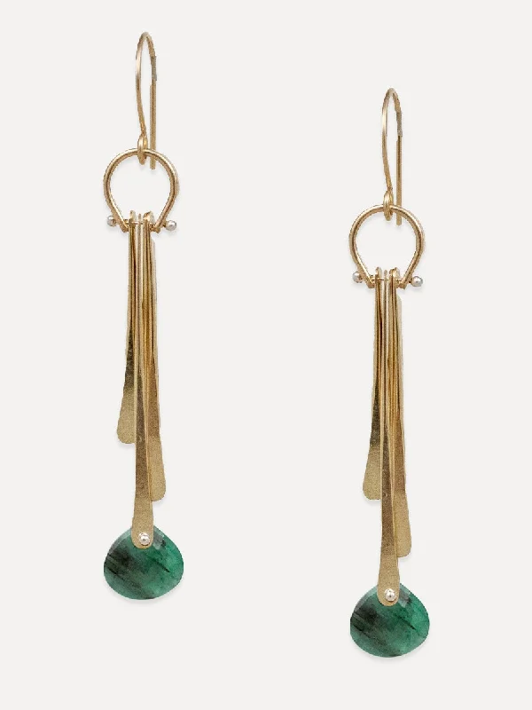 Layered drop earrings-Electra Earrings