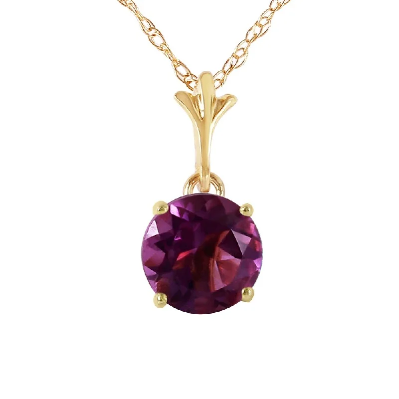 Spring clasp necklaces-1.15 Carat 14K Gold Love Your Smile Amethyst Necklace