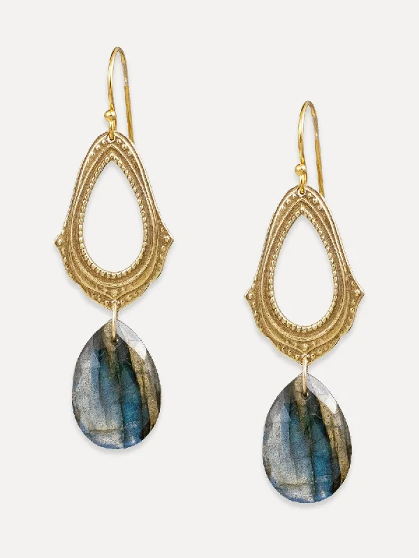 Crystal weave earrings-Mudra Drop Earrings