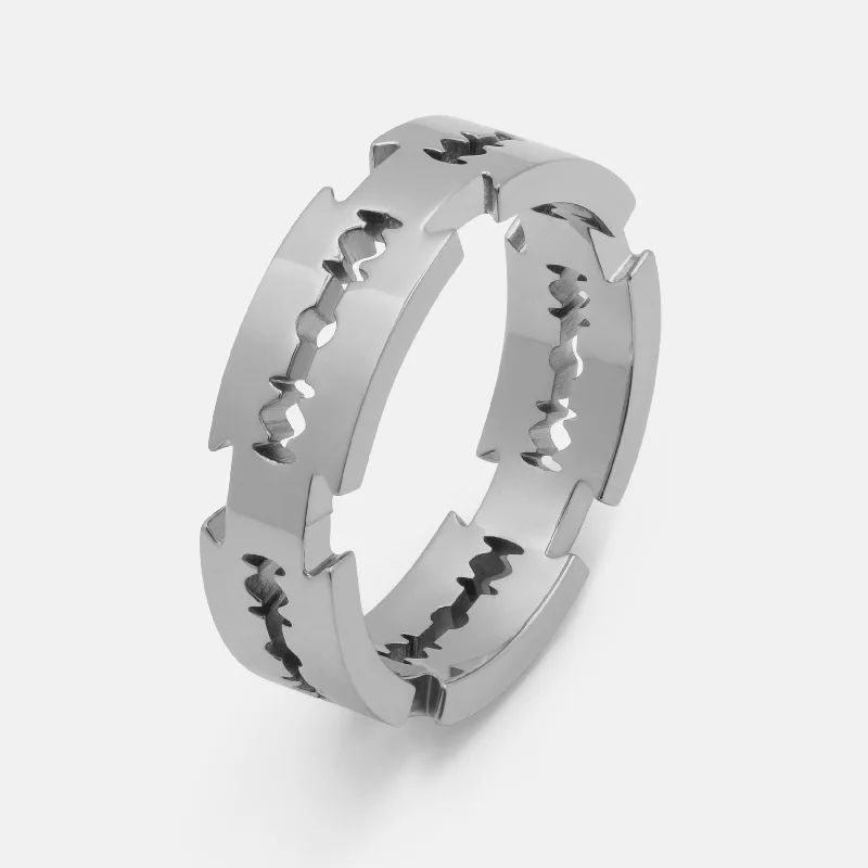 Bamboo style rings-Razor