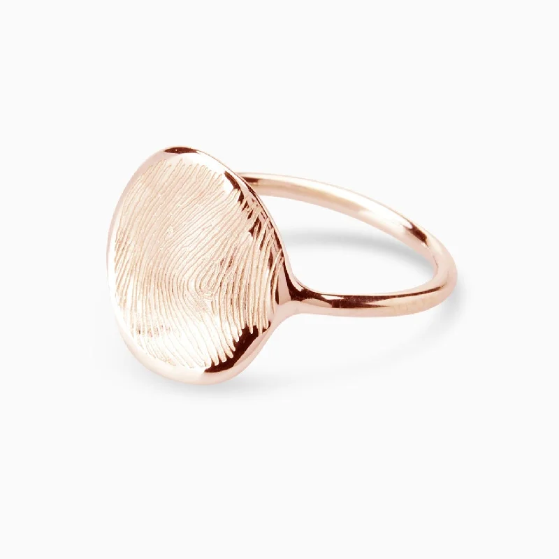 High shine rings-Custom Engraved Ring | Rose Gold