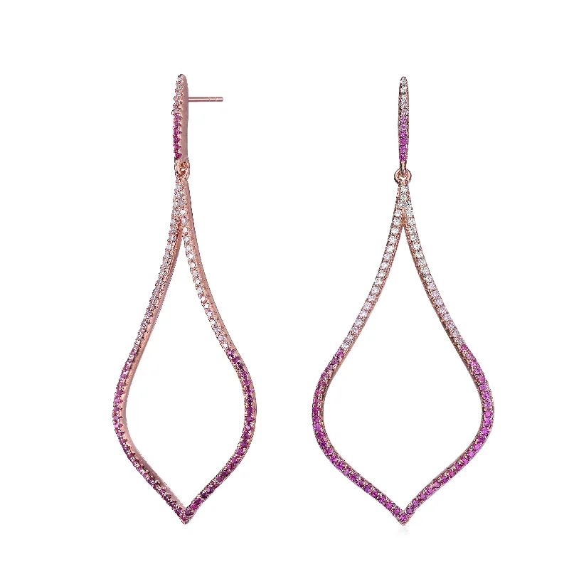 Minimal gem earrings-Yvonne Accent Drop Earrings