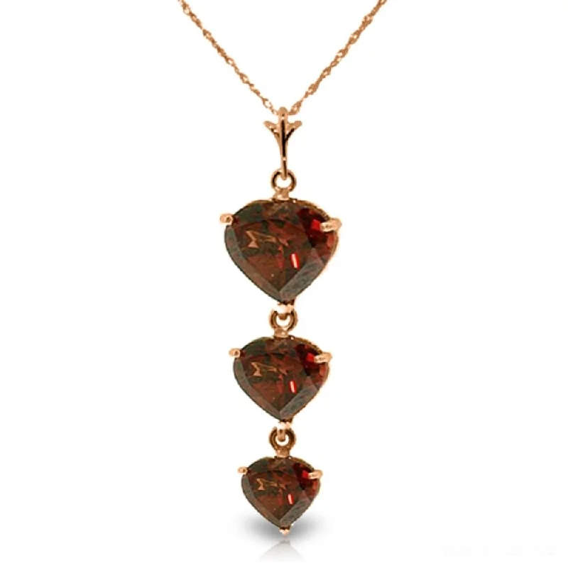 Bright stone necklaces-14K Rose Gold Garnet Limited Edition Necklace