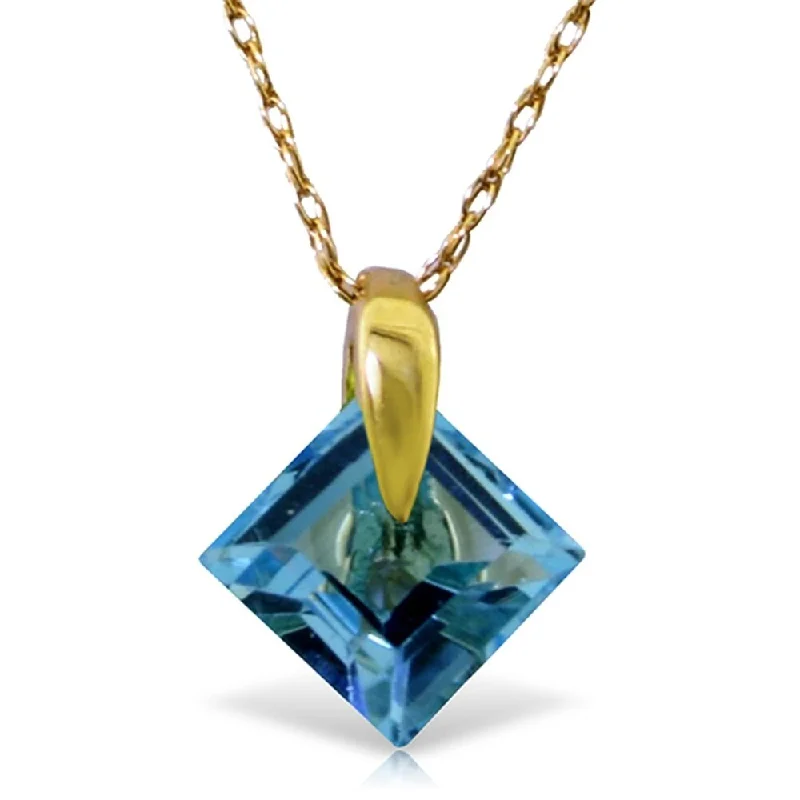 Heavy collar necklaces-1.16 Carat 14K Gold Reverie Blue Topaz Necklace