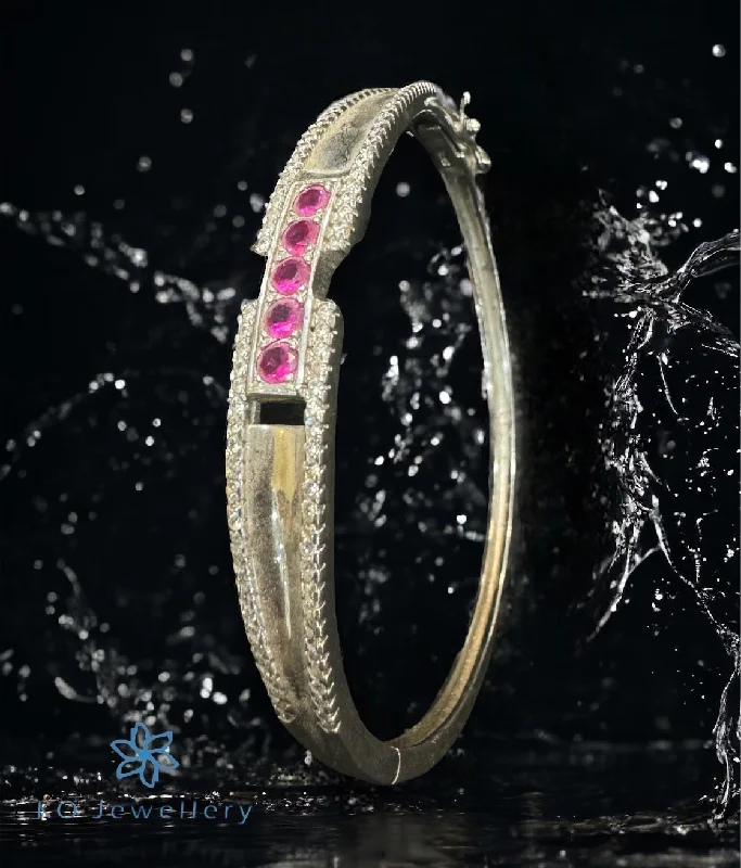 Ruby gem bangles-The Anna Silver Openable Bracelet