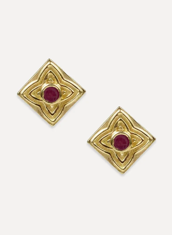 Half moon earrings-Indu Studs