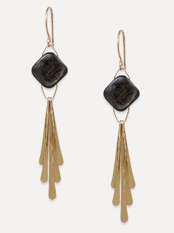 Fine triangle earrings-Winslow Earrings - cushion