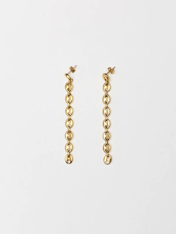 Onyx gem earrings-Onia Drop Earrings