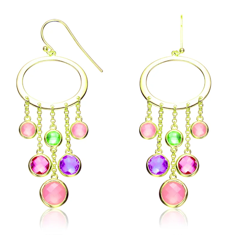 Alloy metal earrings-Sophie Multi Color Earrings