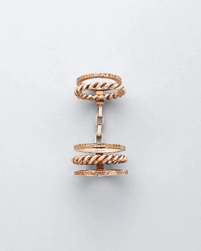 Rough texture rings-Knuckler Braided Ring