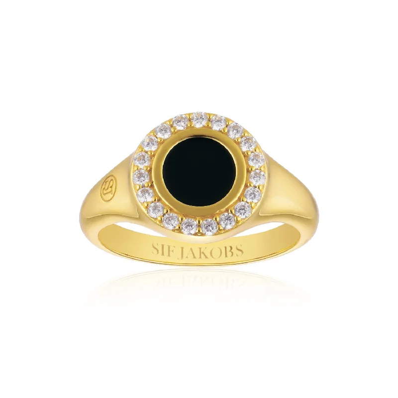 Worn texture rings-Ring Follina Nero Piccolo