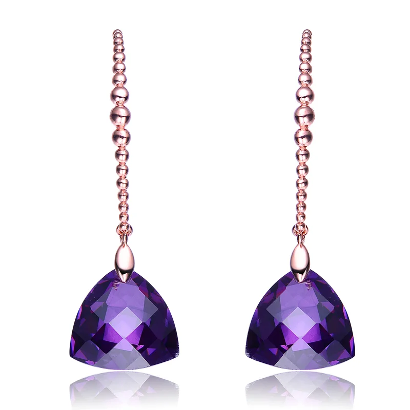 Astro motif earrings-Constance Amethyst Earrings