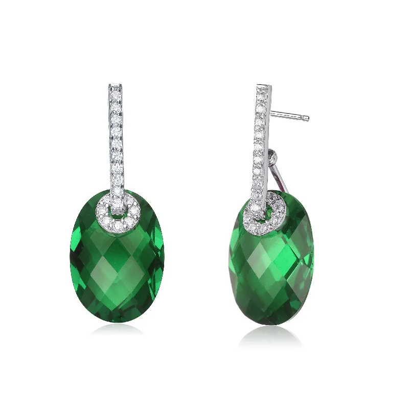 Bright gem earrings-Aurélie Classic Green Drop Earrings