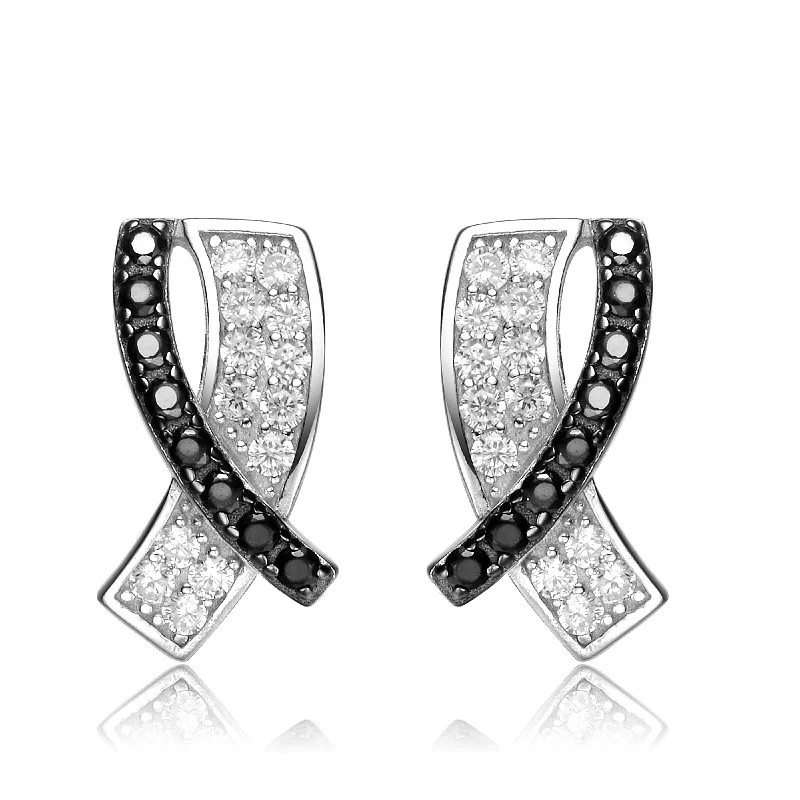 Thin threader earrings-Eloise Zirconia Accent Earrings