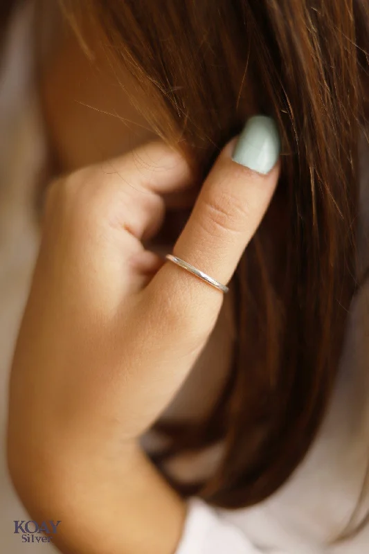 Elastic gem rings-Thin PLain Ring