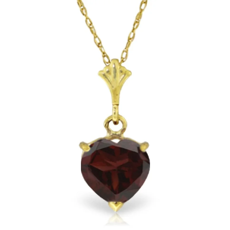 Glittering crystal necklaces-1.15 Carat 14K Gold Heritage Garnet Necklace