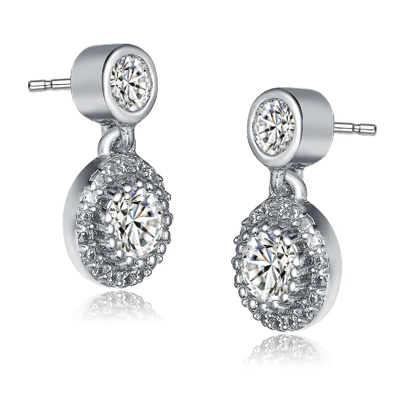 High gloss earrings-Audrey Solitaire Earrings