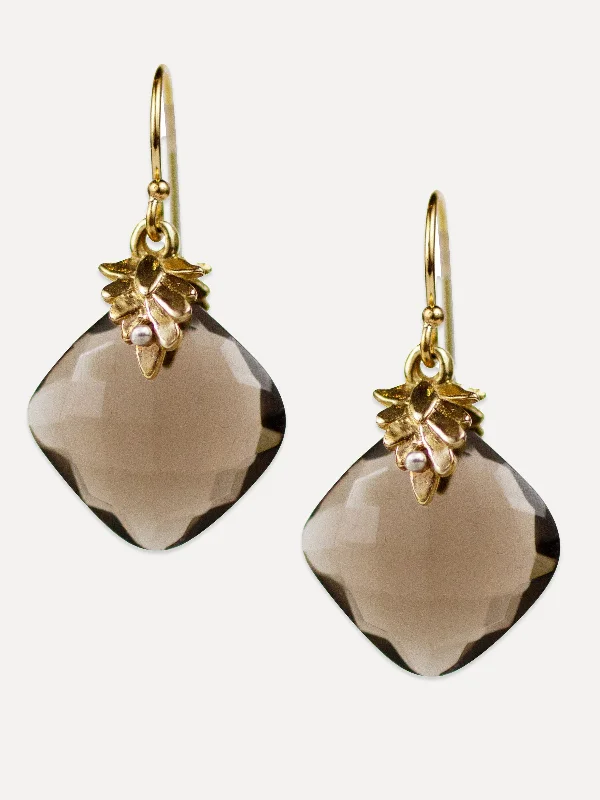 Dual-tone gem earrings-Kinsley Earrings