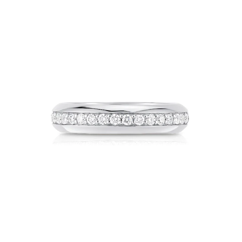 Birch grain rings-Diamond Bubble Eternity Ring