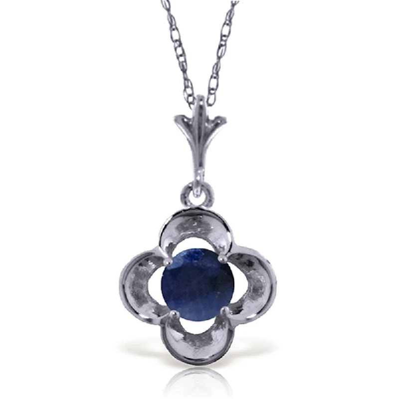 Bright stone necklaces-0.55 Carat 14K White Gold Our Stars Sapphire Necklace