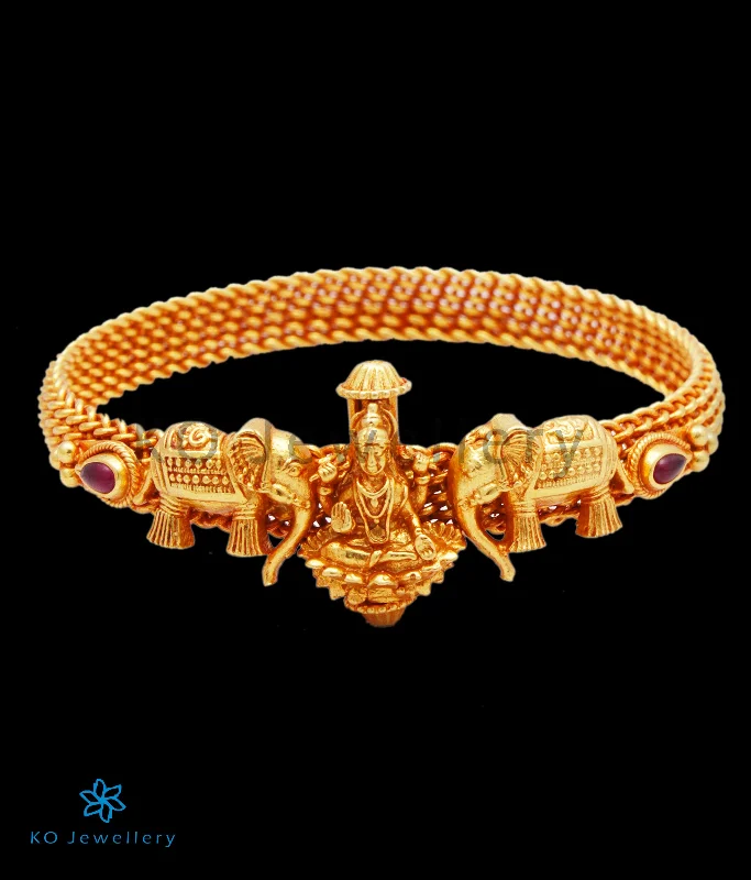 Topaz stone bangles-The Gajalakshmi Silver  Bracelet(Size 2.2/2.4/2.6/2.8)