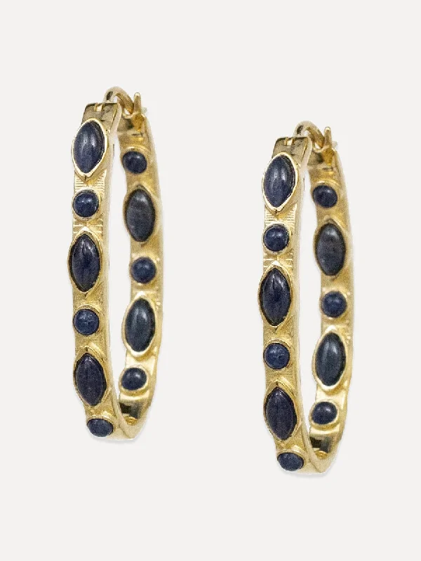 Mystic eye earrings-Casablanca Hoops