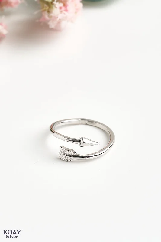 Wide band rings-Arrow Ring (02)