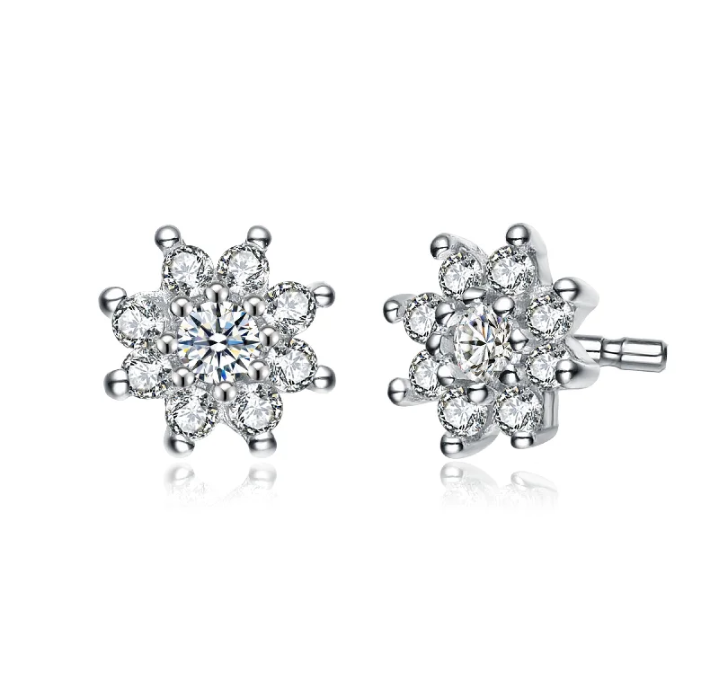 Dainty gem earrings-Sophie Midi Flower Earrings