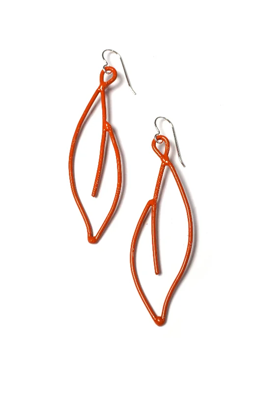 Bold statement earrings-Verdoyante Earrings in Burnt Orange