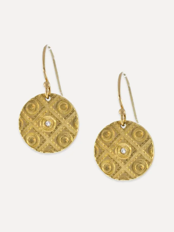 Square stud earrings-Morocco Earrings - Large "bring life texture"