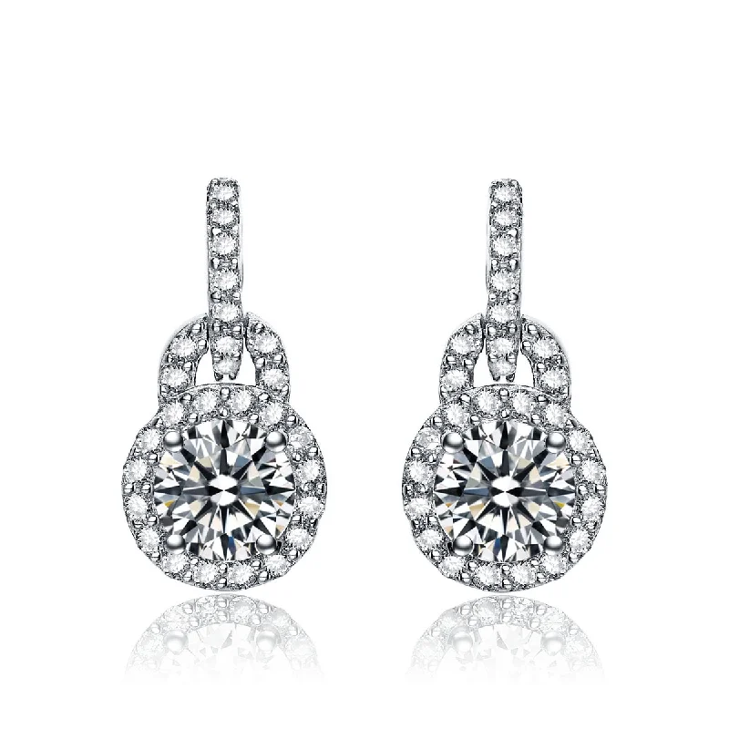 Small gem earrings-Mathilde Small Round Drop Earrings