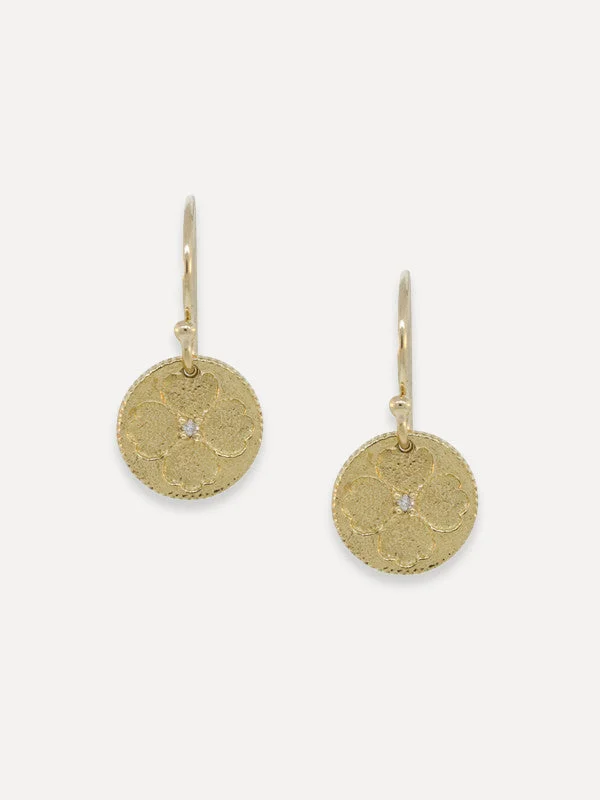 Subtle dangle earrings-Flynn Earrings - small "opportunity & luck"