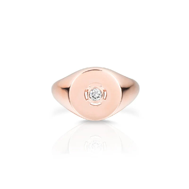 Topaz rings-Discus Pinky Ring