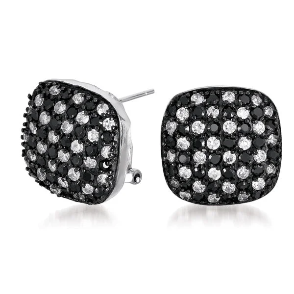 Layered drop earrings-Eloise Zirconia Square Stud Earrings