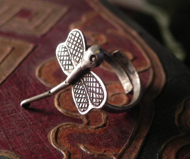 Pure star rings-Hmong Silver Dragonfly Ring