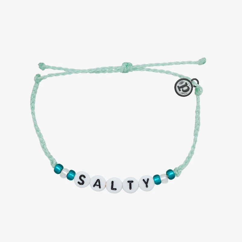 Luxe diamond bangles-Salty Alphabet Bead Bracelet