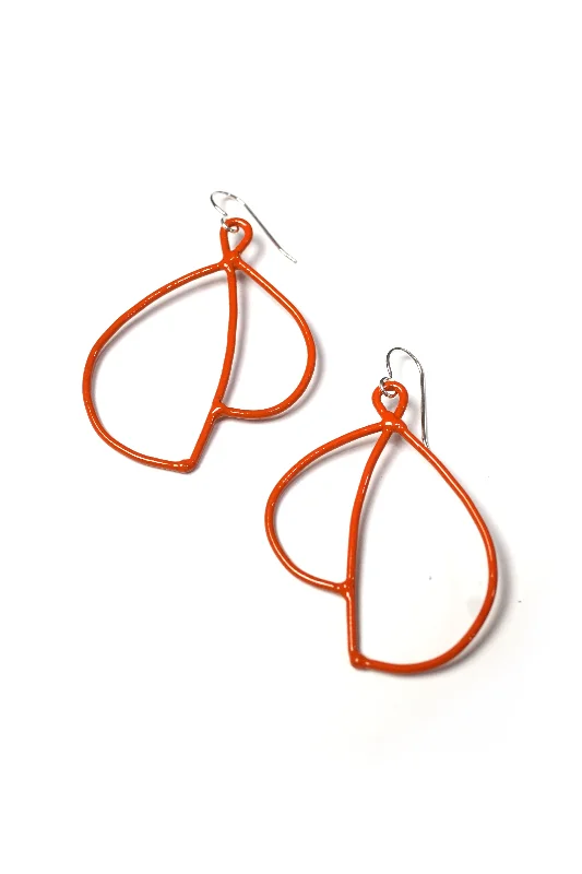 Cool wood earrings-Volo Earrings in Burnt Orange