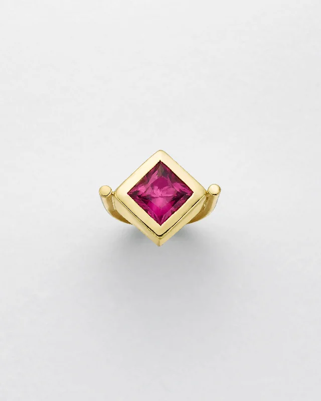 Vivid druzy rings-La Crème Pink Tourmaline Cocktail Ring