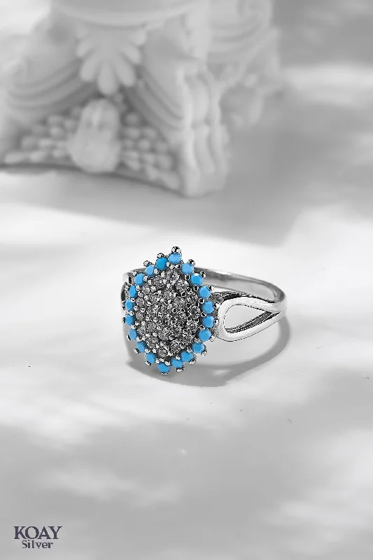 Secure clasp rings-Turquoise (01) Ring