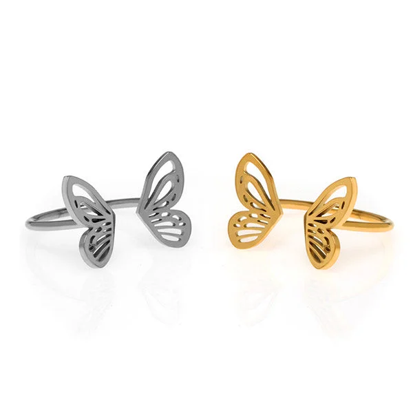 Flow style rings-Butterfly Kisses Ring