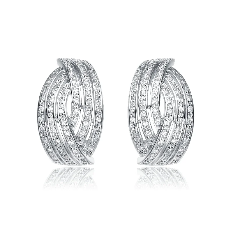 Retro flair earrings-Aurélie Curved Earrings