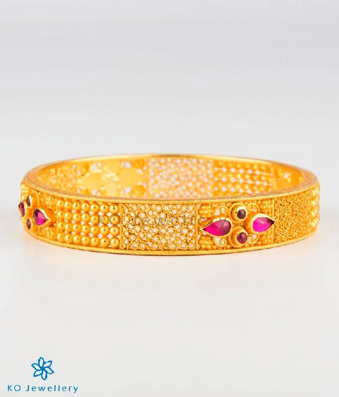 Tiny stack bangles-The Manya Silver Bangle (Red/Size 2.2/2.4/2.6/2.8))