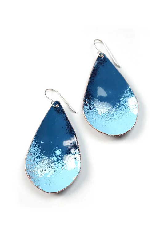 Pure stud earrings-Chroma Earrings in Azure Blue and Light Blue